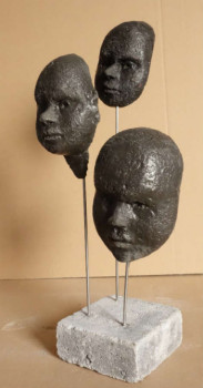 Named contemporary work « masques  2013 », Made by DOMINIQUE DUPONT DARTEVELLE