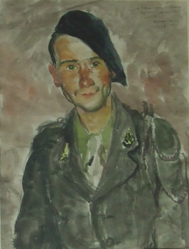 Named contemporary work « 04627 - Le soldat au béret », Made by HENRY SIMON