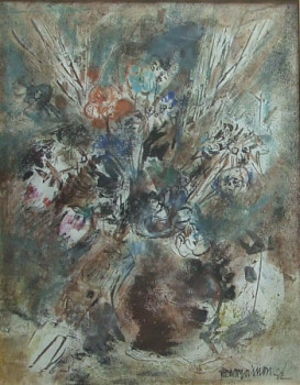 Named contemporary work « 04630 - Le bouquet fleuri », Made by HENRY SIMON