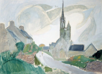 Named contemporary work « 01565 - Eglise bretonne », Made by HENRY SIMON