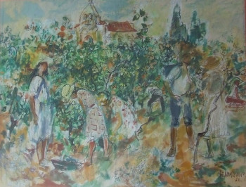 Named contemporary work « 04367 - Vendanges », Made by HENRY SIMON