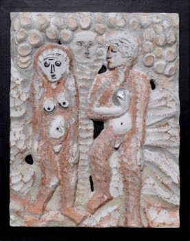 Named contemporary work « " Adam et Eve à la pomme d'argent " », Made by VINCENT KRESSMANN