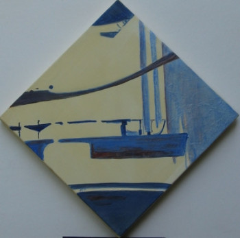 Named contemporary work « Serie bleue V », Made by FUGGIO