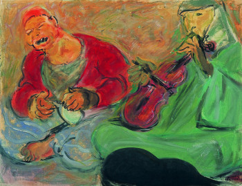 Named contemporary work « 02158 - Mendiants musiciens », Made by HENRY SIMON