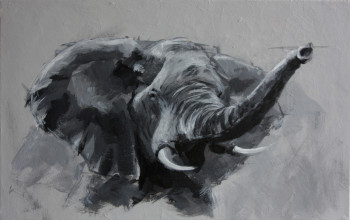 Named contemporary work « Tete d'elephant », Made by DE PORET JB