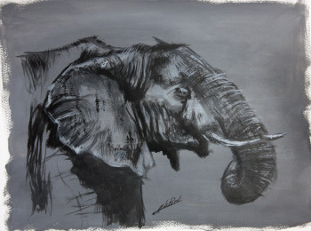 Named contemporary work « Elephant 1 », Made by DE PORET JB