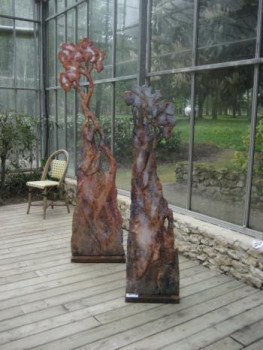Contemporary work named « l'arbre et le rocher », Created by LAURELLE BESSE