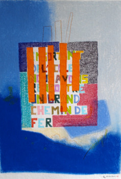 Named contemporary work « Chemin de fer. », Made by CLAUDE LATOUR