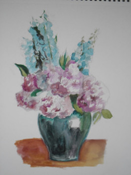 Named contemporary work « hortensia », Made by MIREILLE BREGOU