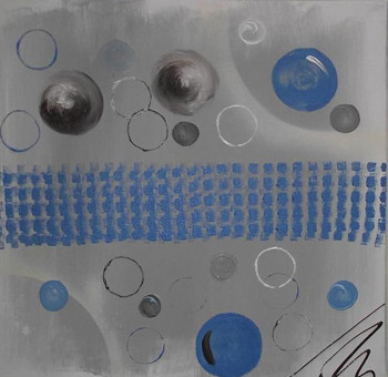 Named contemporary work « bleu », Made by DIDINNE24