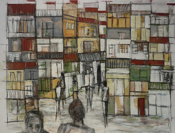 Named contemporary work « Des villes et des Hommes », Made by JULIE LE STUNFF