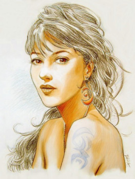 Contemporary work named « Femme tatouée », Created by ALAIN BARAT