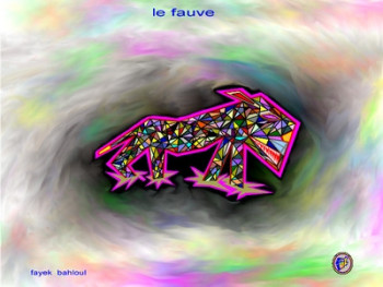 Named contemporary work « le fauve 02 », Made by EAGLES100