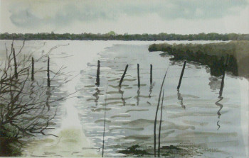 Named contemporary work « Camargue », Made by JACQUES BOUCOMONT