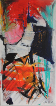 Named contemporary work « ABSTRACT # 4 », Made by LYSIANE DUPUIS - CAVART