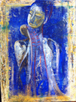 Named contemporary work « Femme au foulard », Made by EME