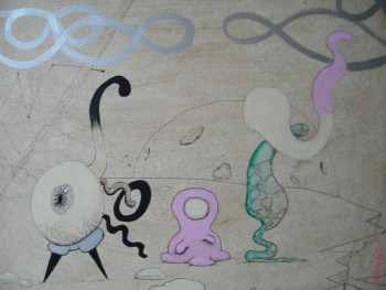 Named contemporary work « Spores en folie », Made by ATE