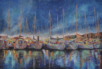 Named contemporary work « Bateaux », Made by LIUBOV