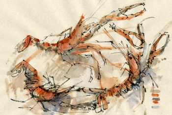 Named contemporary work « langoustines », Made by MARIE-HéLèNE PUGET