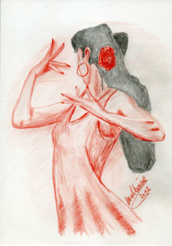 Named contemporary work « La danseuse de Flamenco », Made by MALBOISE