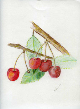 Named contemporary work « Plaisirs d'été ..(cerises) », Made by MALBOISE