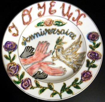 Named contemporary work « modéle Assiette d'Anniversaire  », Made by NIKO