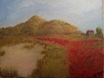 Named contemporary work « champ de coquelicots », Made by CHRISTOPHE WEIDMANN