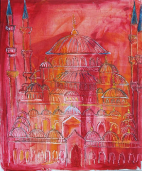 Named contemporary work « La Grande Mosquée d'Istanbul », Made by MICHEL GAY