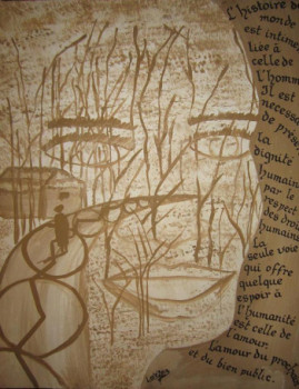 Named contemporary work « Reflexions sur le monde », Made by LATé RICHARD