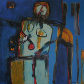 Named contemporary work « Symphonie en bleu », Made by ALAIN BERTHAUD
