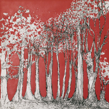 Named contemporary work « Foret », Made by MIHAELA MURARIU