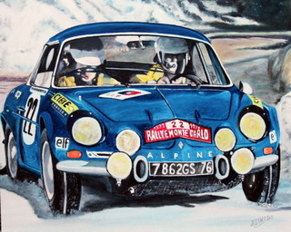 Named contemporary work « ALPINE A110 1600 S - MONTE CARLO 1971 - Andruet-Vial », Made by ALAIN PINEDE