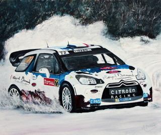 Named contemporary work « Citroën DS4 - MONTE CARLO 2013 - Bryan Bouffier-Xavier Pansieri », Made by ALAIN PINEDE