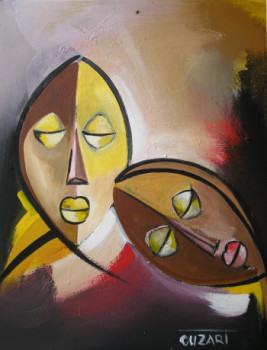 Named contemporary work « amour  2 », Made by OUZART