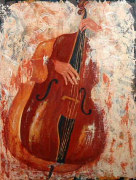Named contemporary work « Passion contrebasse », Made by GUELY