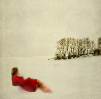 Named contemporary work « Traces d'hiver 2 », Made by SARAH LOUETTE