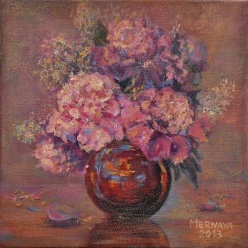 Named contemporary work « Pivoines », Made by LIUBOV