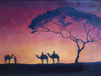 Named contemporary work « Sahara », Made by POLTORAKOVAA