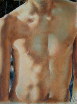 Named contemporary work « Torse homme », Made by JEAN-LUC CELCE