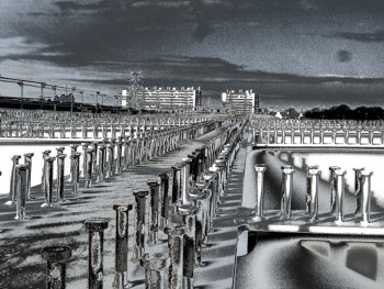 Named contemporary work « Scorffbridge tri Pont des indes », Made by AOSTEN, ARTISTE PORTUAIRE