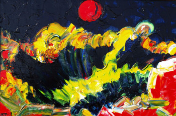 Named contemporary work « Time of the red moon. , », Made by ALEKSANDR KANDINSKY-DAE