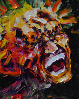 Named contemporary work «  Pain (self-portrait).  (Expressive sublimatizm », Made by ALEKSANDR KANDINSKY-DAE