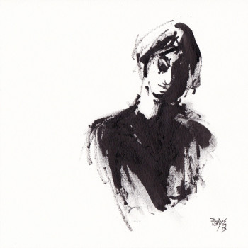 Named contemporary work « Femme d'Encre 2 », Made by RODNEYVDB