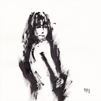 Named contemporary work « Femme d'Encre 3 », Made by RODNEYVDB