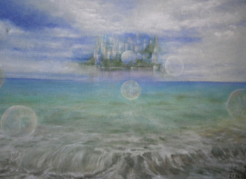 Named contemporary work « Apparition de la ville sur la mer », Made by JEANNINE LIBON