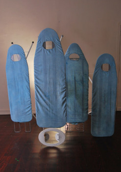 Named contemporary work « Quatre femmes en bleu 1 », Made by ADRIEN ROUX