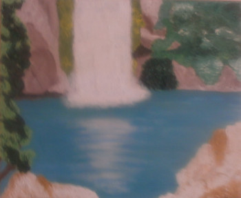 Named contemporary work « froide cascade », Made by CATHERINE NICOLAS