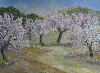 Named contemporary work « Primavera y almendros », Made by PHILIPPE LE MONIES DE SAGAZAN