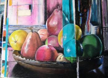 Named contemporary work « Méandres, nature de fruits », Made by JEAN-LUC CELCE