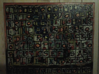 Named contemporary work « des lettres  », Made by JOPA